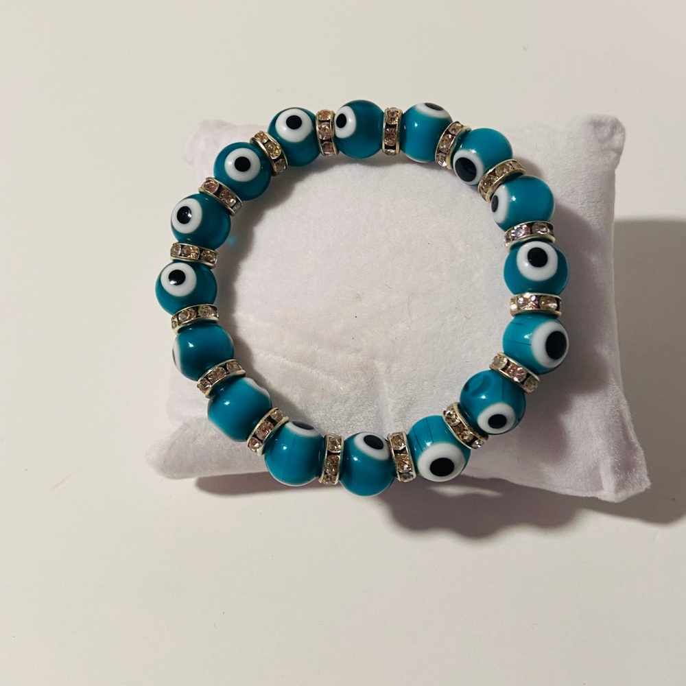 Turquoise evil eye bracelet. #evileyebymaria